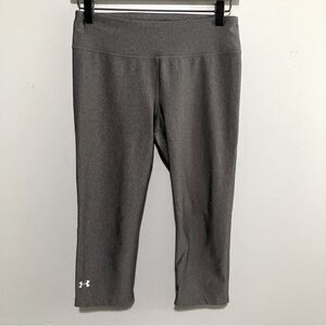 Under Armour Leggings Women Size Small Grey Capri Fitted Heatgear